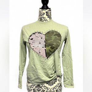 Cherokee Green and Pink Top